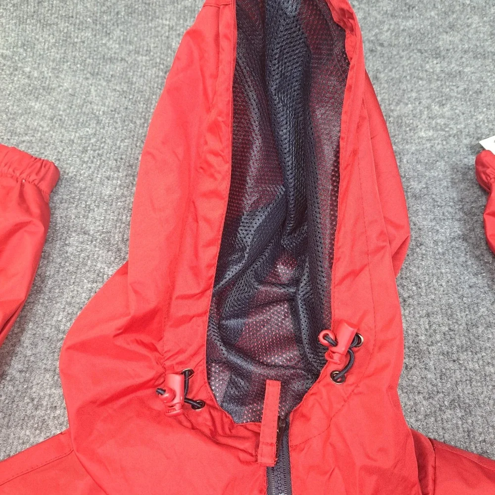 US Polo Assn Mens Windbreaker Jacket Red Hooded Mesh Lined XL 105453P2